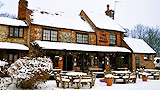 pub in snow